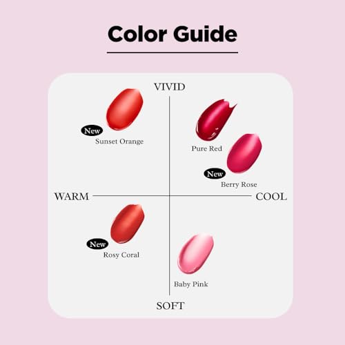 ISOI Bulgarian Rose Lip Treatment Balm (Rosy Coral), Tinted Balm for Dry Lips, Korean Skincare (0.18 oz, 5g)