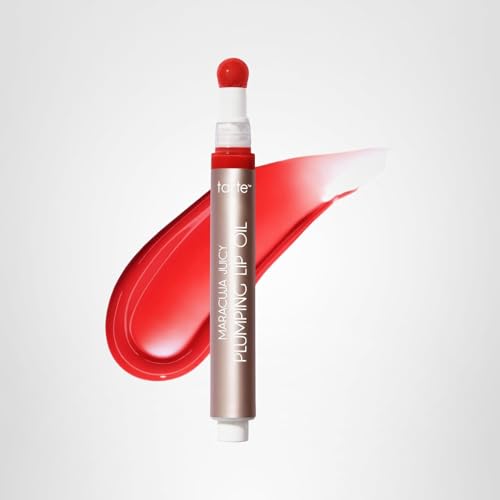 tarte maracuja juicy plumping lip oil - Hydrating & Volumizing Lip Plumper Gloss Balm with Nourishing Hyaluronic Acid, Plumps & Moisturizes, Vegan & Cruelty-Free, full size, cherry