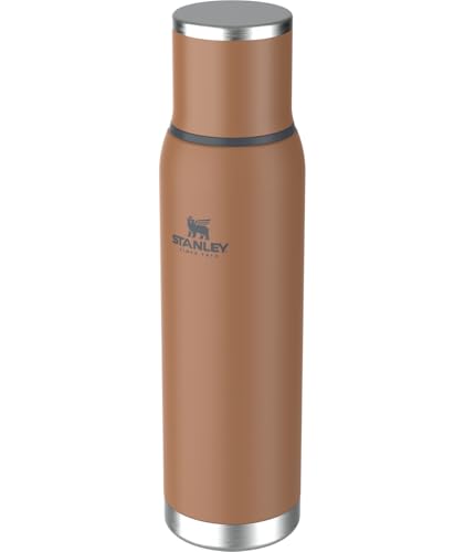 Stanley Adventure-To-Go Vacuum Bottle 1.4 qt | Wide Mouth with Leakproof Cup Lid | Keep Drinks Hot or Cold | Packable for Travel | Insulated Stainless Steel Thermos | BPA-Free | Toast