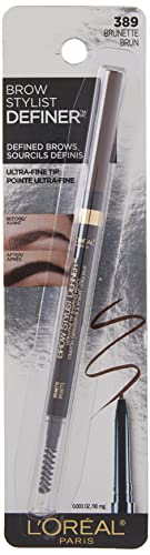 Thumbnail for L'Oreal Paris Makeup Brow Stylist Definer Waterproof Eyebrow Pencil, Ultra-Fine Mechanical Pencil, Draws Tiny Brow Hairs and Fills in Sparse Areas and Gaps, Brunette, 0.003 Ounce (1 Count)