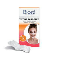 Thumbnail for Bioré T-Zone Blackhead Remover Strips, Deep Cleansing Pore Strips, (5 Nose + 5 Face + 5 Chin Strips), Instant Pore Unclogging for the T-Zone Area, 15 Count