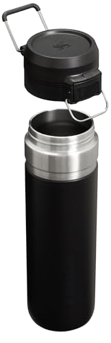 Thumbnail for Stanley Quick Flip GO Water Bottle 24 oz | Push Button Lid | Leakproof and Packable for Travel and Sports | Insulated Stainless Steel | BPA-Free | Black 2.0