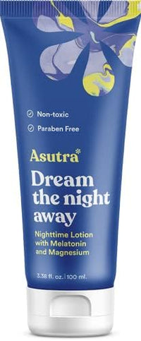 Thumbnail for ASUTRA Melatonin Lotion with Magnesium, 100 mL - with Sweet Almond Oil, Shea Butter and Lemongrass Essential Oil Aromatherapy