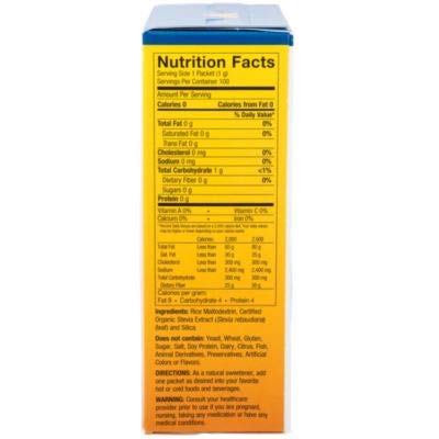 The Vitamin Shoppe Stevia Extract, Natural Sweetener, Non GMO, Zero Calories, Non Bitter Aftertaste, Herbal Sweetener (100 Packets)