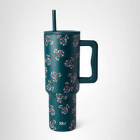 Thumbnail for Simple Modern Disney 40 oz Tumbler with Handle and Straw Lid | Insulated Reusable Stainless Steel Water Bottle Travel Mug | Gifts for Women Her | Trek Collection | 40oz | Mickey Mouse Floral Riptide