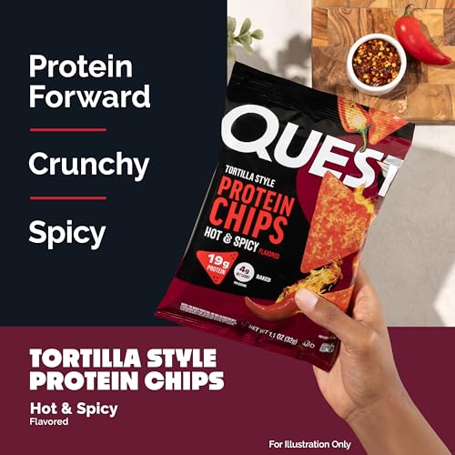 Image 4 of Quest Hot & Spicy Tortilla Style Protein Chips, 12 Count