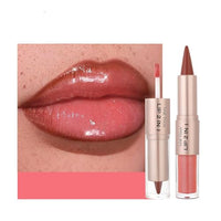 Thumbnail for Image 20 of #04 Peach Nude / 1 Count (Pack of 1) for the product BAISEN DIARY 2-in-1 Double-Ended Matte Lip Liner & Lip Gloss Duo