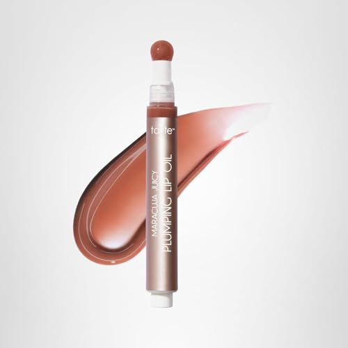 tarte maracuja juicy plumping lip oil - Hydrating & Volumizing Lip Plumper Gloss Balm with Nourishing Hyaluronic Acid, Plumps & Moisturizes, Vegan & Cruelty-Free, full size, cinnamon