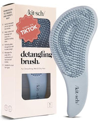 Thumbnail for Image 1 of Haze Blue for the product Kitsch Detangler Brush – Gentle Curly Hair Brush All Hair Types