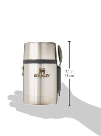 Thumbnail for STANLEY Classic Food Jar and Spork 18 oz | Vacuum Insulated Food Container | Wide Mouth Screw On Lid | Packable for Travel | Stainless Steel with Leakproof Lid | BPA-Free | Stainless Steel