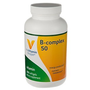 BComplex 50 – Supports Energy Production, Nervous System Function Nutrient Metabolism – Excellent Source of B1, B2, B6, B12, Niacin, Folic Acid Biotin (300 Softgels) by The Vitamin Shoppe