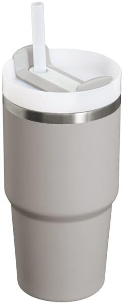 Stanley Quencher H2.0 Tumbler with Straw 20 oz | Flowstate 3-Position Lid | Cup Holder Compatible for Travel | Insulated Stainless Steel Cup | BPA-Free | Ash