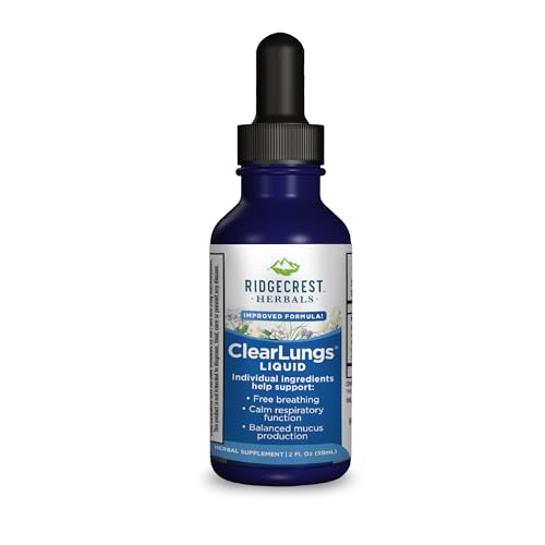 Image 1 of Default Title for the product RidgeCrest Herbals ClearLungs Liquid Lung Support, Orange Flavor 2 fl oz