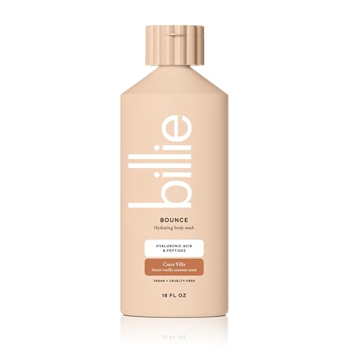 Billie Bounce, Hydrating Body Wash, Hyaluronic Acid + Peptides, Hydrating & Replenishing, 18Fl Oz