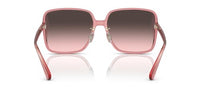 Thumbnail for COACH Women's HC8368D Square Sunglasses, Transparent Berry/Grey Pink Gradient, 61 mm