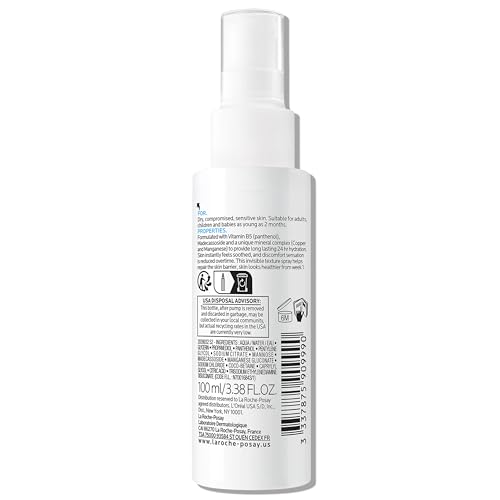 La Roche-Posay Cicaplast B5 Spray With Vitamin B5 Panthenol & Madecassoside, Hydrating Face Mist For Skin Barrier Repair, Soothing Touch-Free Face & Body Spray, Sensitive Skin & Dermatologist Tested