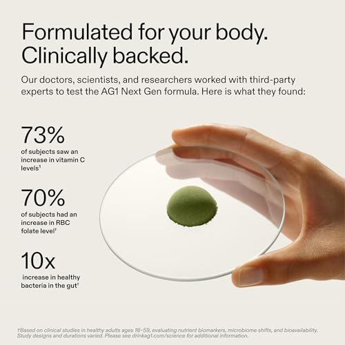 Image 2 of AG1 Next Gen Greens Powder Superfood, Multivitamin & Probiotic, Family Kit