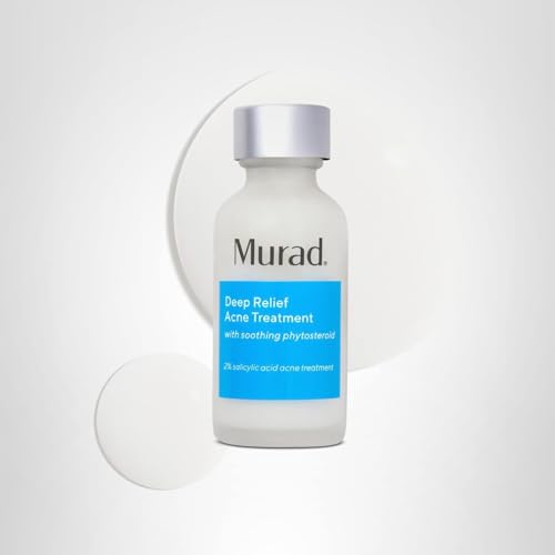 Murad Deep Relief Acne Treatment with 2% Salicylic Acid - Deep, Painful Acne Spot Treatment for Face – Redness Relief, Fast Acting Blemish Serum, Soothing Breakout Treatment - 1Fl Oz