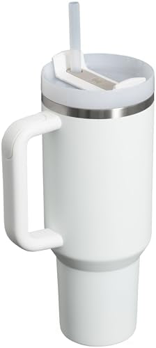Stanley Quencher H2.0 Tumbler with Handle and Straw 40 oz | Flowstate 3-Position Lid | Cup Holder Compatible for Travel | Insulated Stainless Steel Cup | BPA-Free | Frost