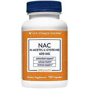 The Vitamin Shoppe NAC N-Acetyl-L-Cysteine - Promotes Overall Health, Immune & Antioxidant Support - 600 MG (150 Capsules)