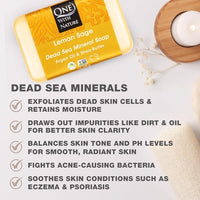 Thumbnail for Image 3 of One With Nature Lemon Sage Dead Sea Salt Exfoliating Soap Bar, 4 oz 3 Pack