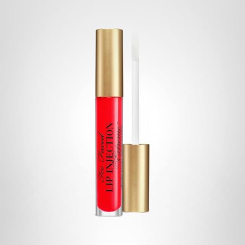 Too Faced Lip Injection Extreme Lip Plumper Gloss | Hydrating, Glossy, & Helps Volume Appear Fuller Over Time, 0.14 Fl Oz, Strawberry Kiss