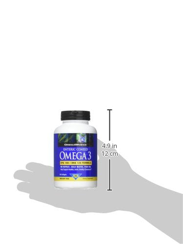 OmegaWorks Super Omega 3, EPA / DHA Fatty Acids, Healthy Joints, Enteric Coated 90 softgels, 90 servings