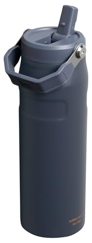 Stanley IceFlow Flip Straw 2.0 Water Bottle 24 oz | Built-In Straw with Larger Opening | Lightweight and Leak Resistant | Insulated Stainless Steel | BPA-Free | Twilight