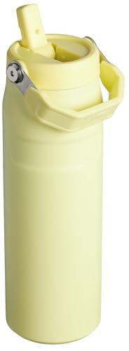 Stanley IceFlow Flip Straw 2.0 Water Bottle 24 OZ | Built-In Straw with Larger Opening | Lightweight & Leak-Resistant | Insulated Stainless Steel | BPA-Free | Pomelo