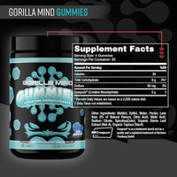 Thumbnail for Image 2 of Gorilla Mind Creatine Gummies | 5g Creapure, Blue Raspberry (120 Count)
