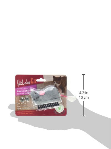 Petlinks Roaming Runner Mouse Electronic Motion Pet Toy for Cats & Kittens, Cruising, Battery Powered, Fun & Engaging Play, Encourages Exercise - Gray, One Size