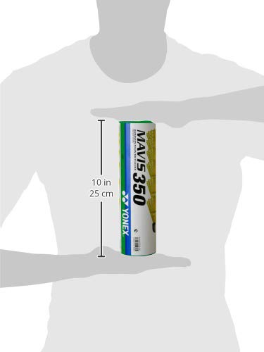 Yonex Mavis 350 Nylon Badminton Shuttlecocks (Yellow, Slow Speed) | Durable Performance