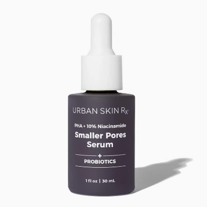 Urban Skin Rx® PHA + 10% Niacinamide Smaller Pores Serum, Tightens Pores for Clear, Brighter & Smoother Skin, Exfoliates, Decongests, Controls Excess Oil, & Fights Against Future Breakouts, 1 Fl Oz.