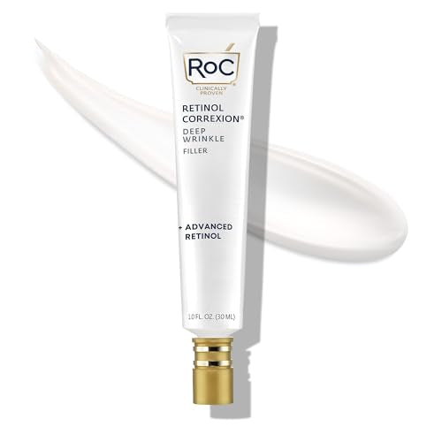 RoC Retinol Correxion Wrinkle Filler for Deep Wrinkles with Hyaluronic Acid & Retinol, Skin Care for Women and Men, 1 Fl Oz (Packaging May Vary)