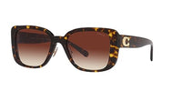 Thumbnail for Coach HC8352 Sunglasses, Dark Tortoise/Dark Brown Gradient, 54 mm
