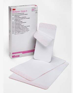 3M Medipore Dress-It Pre-Cut Dressing Covers - 3-7/8" x 4-5/8" - Box of 25