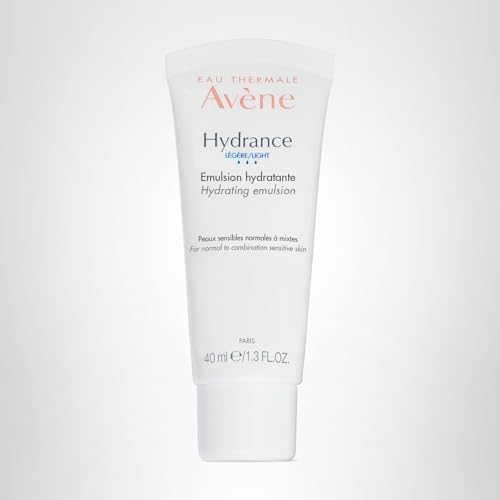 Avène Hydrance LIGHT Hydrating Emulsion, Daily Face Moisturizer Cream, Non-Comedogenic, 1.3 Oz