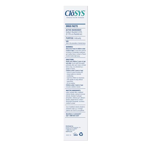 CloSYS Fluoride Toothpaste, 7 Ounce (Pack of 2) Gentle Mint, Whitening, Enamel Protection, Sulfate Free