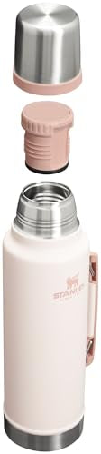Thumbnail for Stanley Classic Legendary Vacuum Bottle 1.5 qt | Wide Mouth with Leakproof Cup Lid | Keep Drinks Hot or Cold | Packable for Travel | Insulated Stainless Steel Thermos | BPA-Free | Rose Quartz