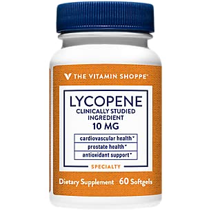 The Vitamin Shoppe Lycopene 10MG, Antioxidant That Supports Cardiovascular, Prostate Cellular Health (60 Softgels)