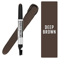 Thumbnail for Maybelline TattooStudio Brow Lift Stick Makeup with Tinted Wax Conditioning Complex, Deep Brown, 1 Count