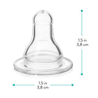 Thumbnail for Evenflo Feeding Classic BPA-Free Silicone Medium Flow Nipples - 3 Months+, Clear 6 Count (Pack of 2)