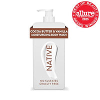 Thumbnail for Native Moisturizing Body Wash Contains Naturally Derived Ingredients | for Women & Men, Sulfate, Paraben, & Dye Free Leaving Skin Soft & Hydrated | Cocoa Butter & Vanilla 18 oz