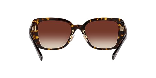 Coach HC8352 Sunglasses, Dark Tortoise/Dark Brown Gradient, 54 mm