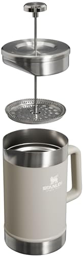 Thumbnail for STANLEY Classic Stay-Hot French Press Coffee Maker 48 oz | 5 Minute Brew, 4 Hours Hot | Mesh Filter for Coffee Grounds | Insulated Stainless Steel French Press | BPA-Free | Ash.