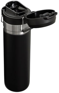 Thumbnail for Stanley Quick Flip GO Water Bottle 24 oz | Push Button Lid | Leakproof and Packable for Travel and Sports | Insulated Stainless Steel | BPA-Free | Black 2.0