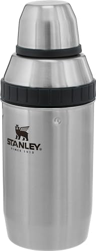Stanley Happy Hour Cocktail Shaker Set 20 oz | Bartender Kit for Camping and Travel | Cocktail Drink Mixing Set with 2 Cups | Insulated Stainless Steel | BPA-Free | Stainless Steel