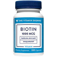 Thumbnail for The Vitamin Shoppe Biotin 1MG, Nutrient Metabolism Support for Healthy Vibrant Hair, Healthy Skin & Strong Nails (100 Capsules)