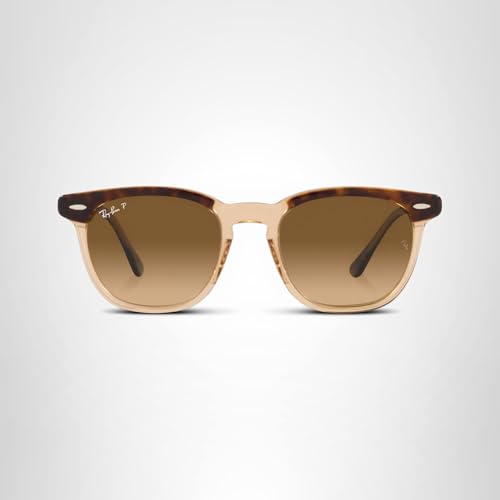 Ray-Ban Unisex RB2298 Hawkeye Square Sunglasses, Havana On Transparent Brown/Brown Gradient Polarized, 50 mm
