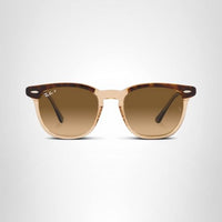 Thumbnail for Ray-Ban Unisex RB2298 Hawkeye Square Sunglasses, Havana On Transparent Brown/Brown Gradient Polarized, 50 mm